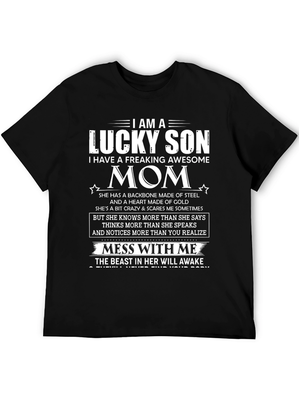 Lucky Son Awesome Mom Graphic T-Shirt