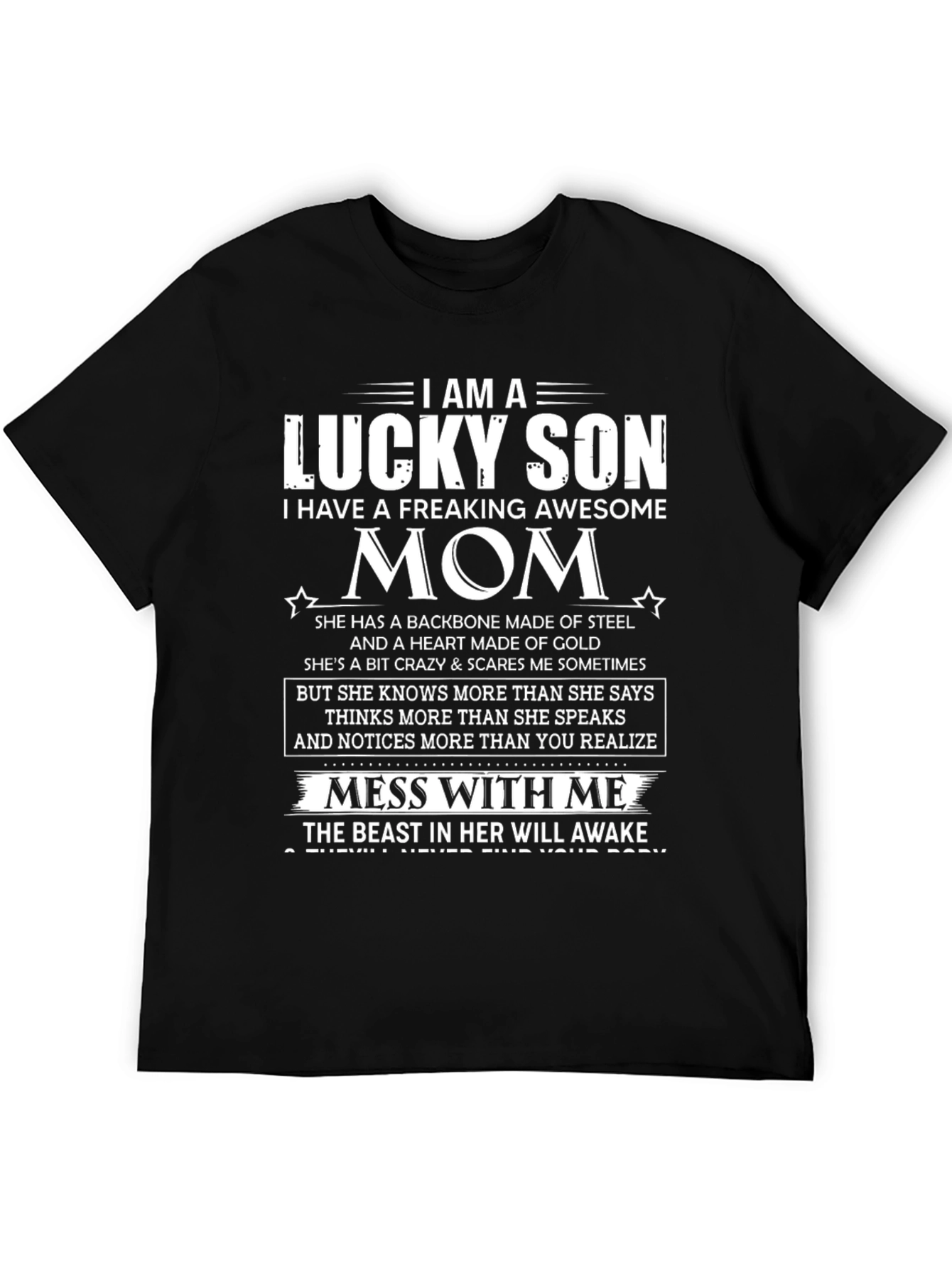 Lucky Son Awesome Mom Graphic T-Shirt