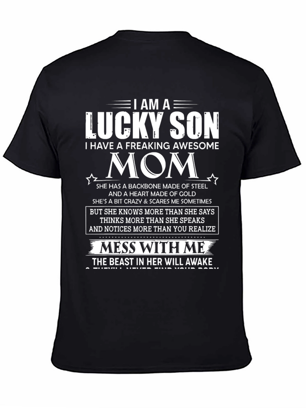 Lucky Son Awesome Mom Graphic T-Shirt