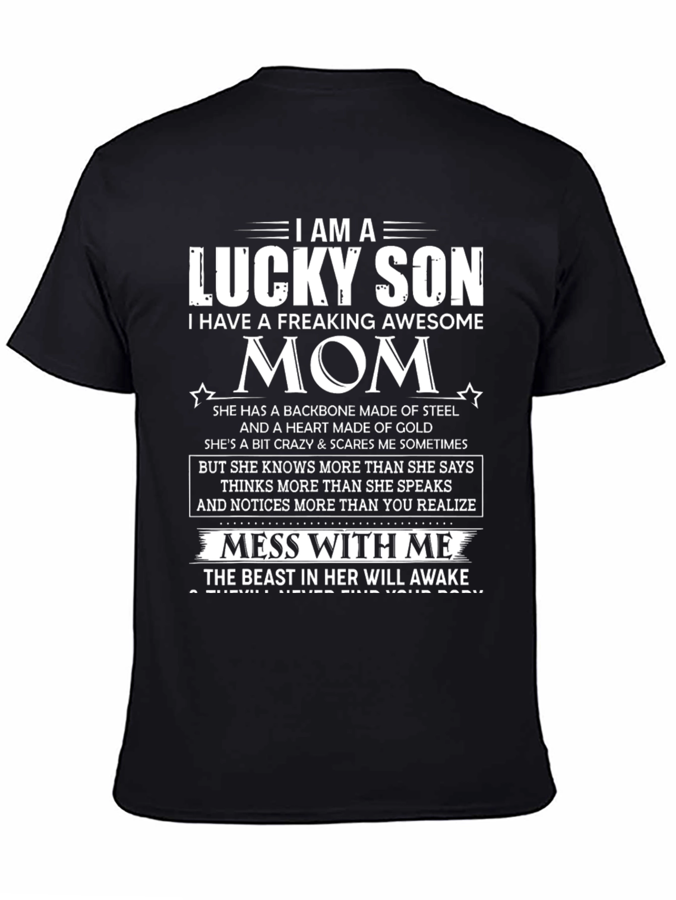 Lucky Son Awesome Mom Graphic T-Shirt