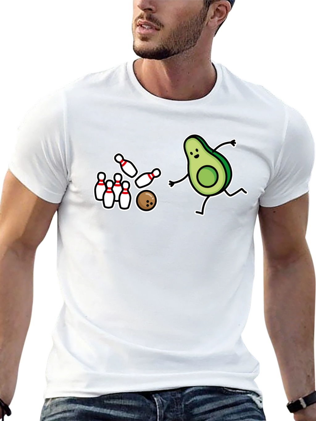 Avocado Bowling Strike T-Shirt