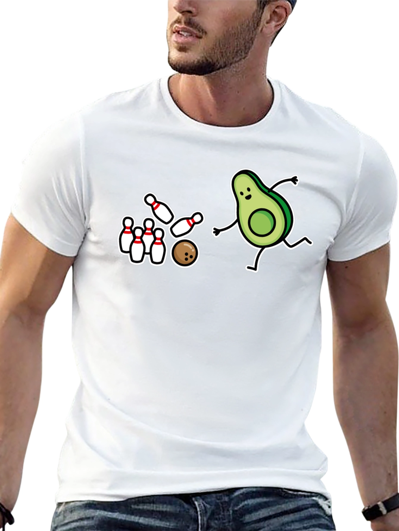 Avocado Bowling Strike T-Shirt