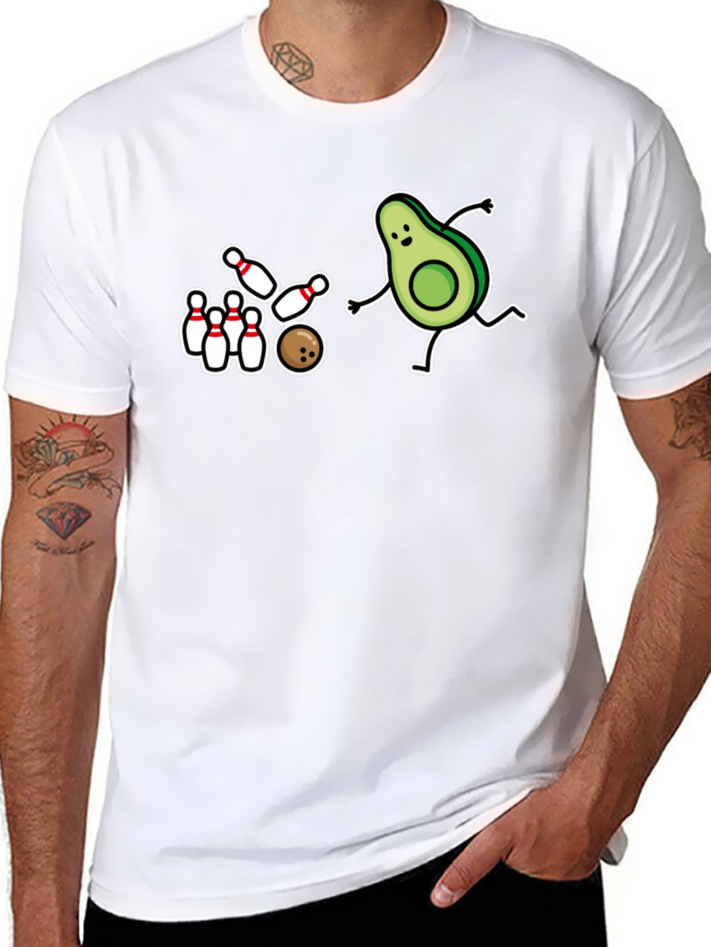 Avocado Bowling Strike T-Shirt