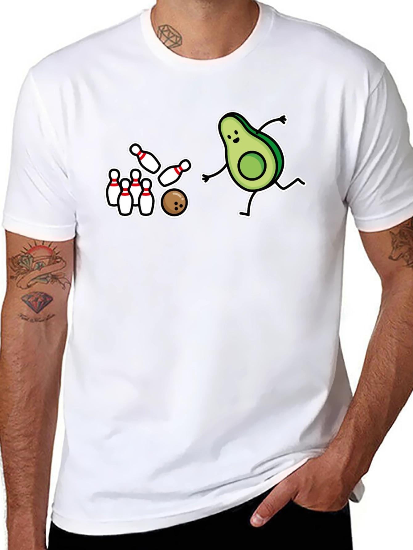 Avocado Bowling Strike T-Shirt