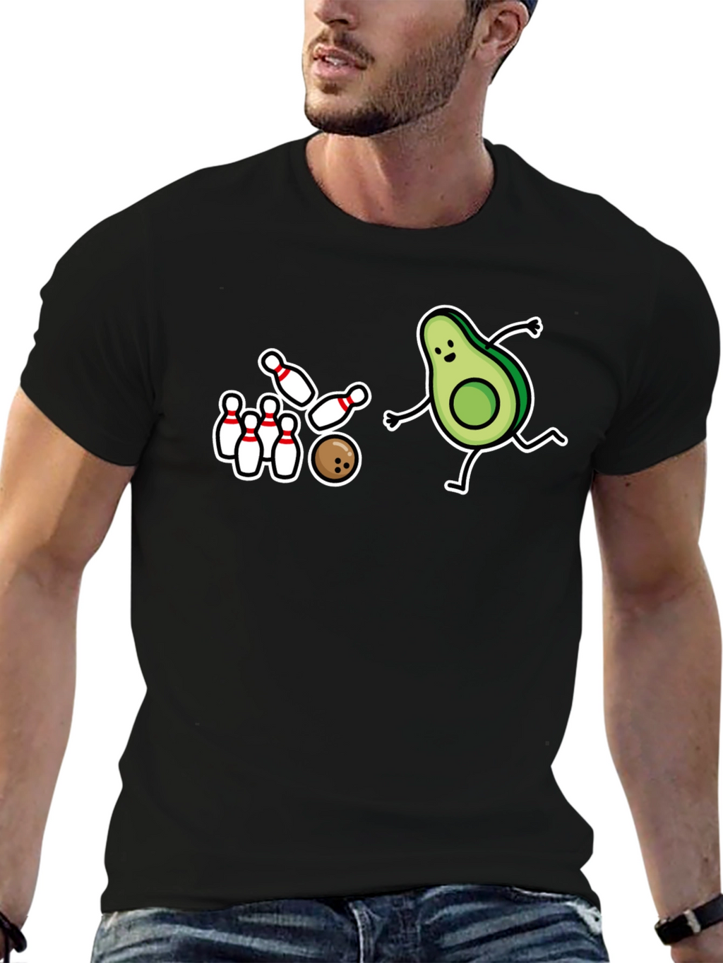 Avocado Bowling Strike T-Shirt