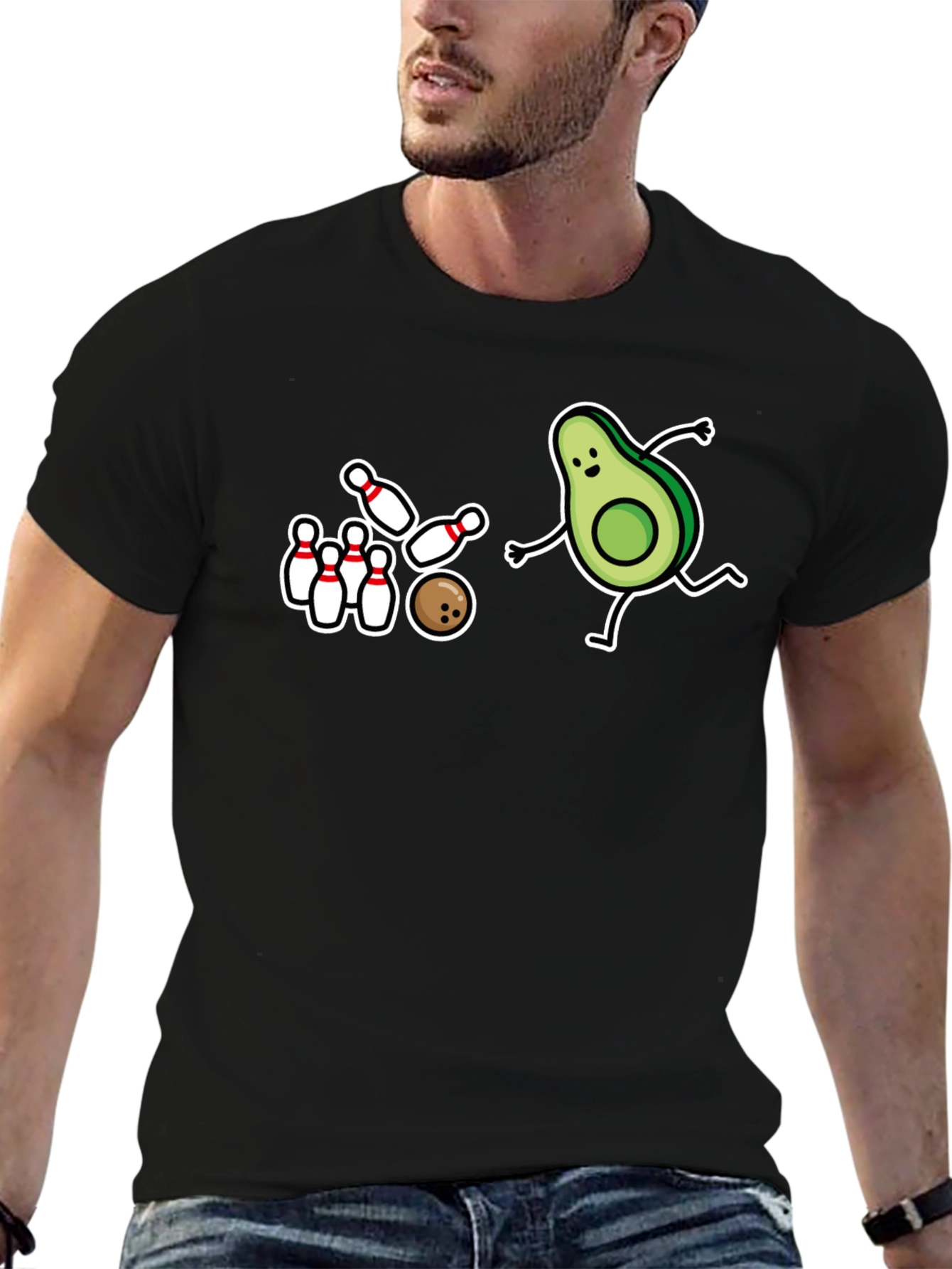 Avocado Bowling Strike T-Shirt