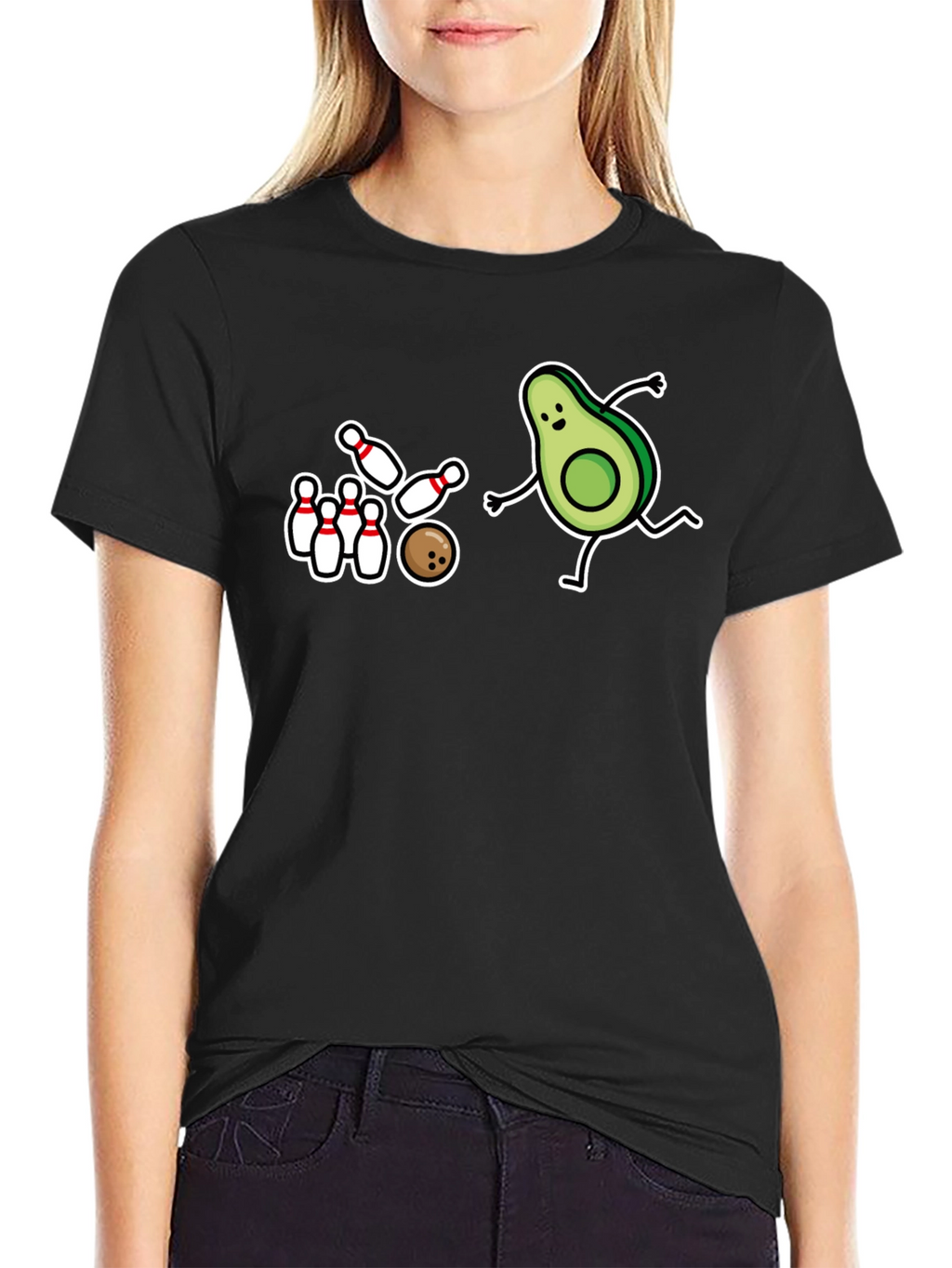 Avocado Bowling Strike T-Shirt