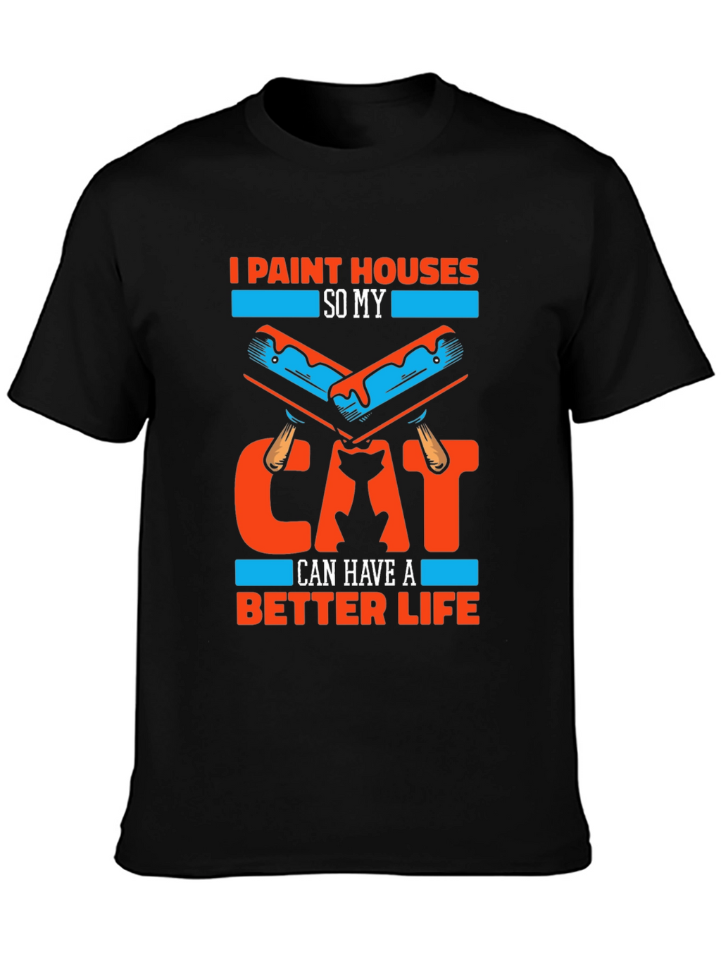 Funny Cat Lover Painter T-Shirt