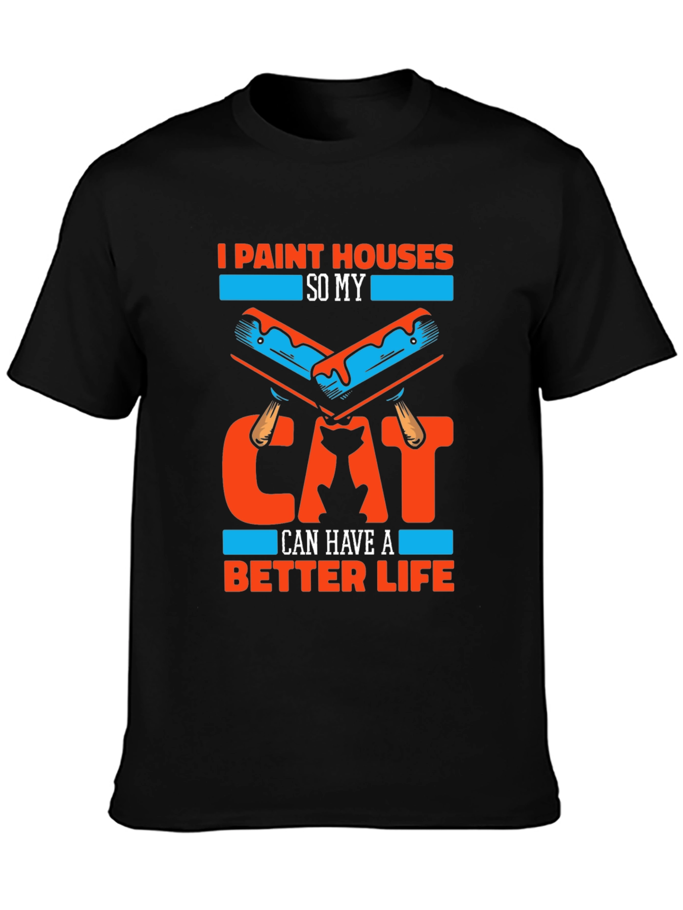 Funny Cat Lover Painter T-Shirt
