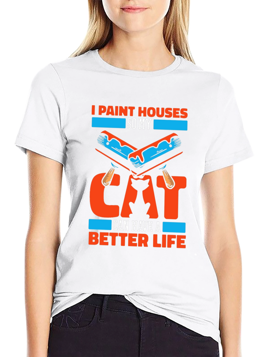Funny Cat Lover Painter T-Shirt