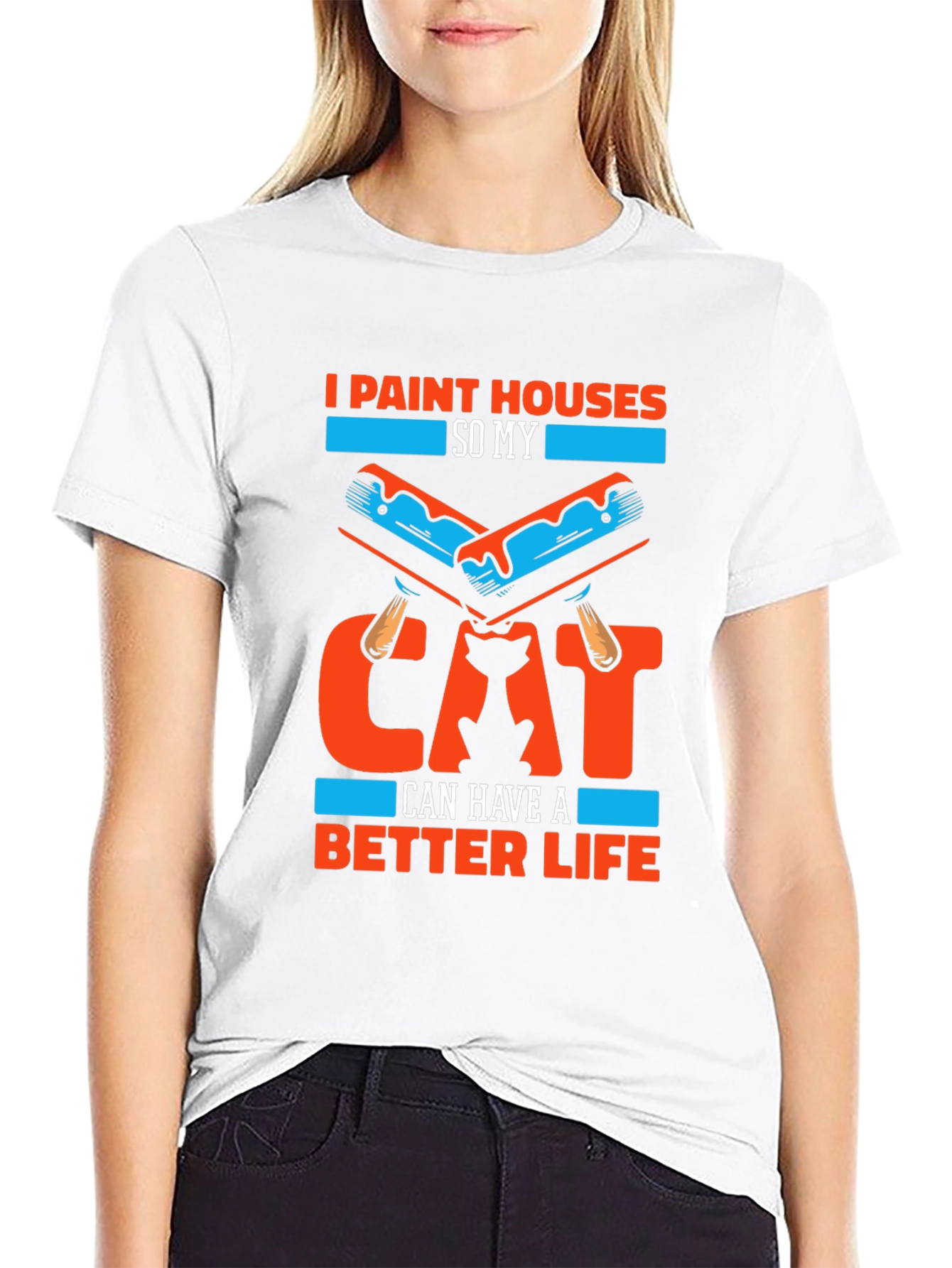 Funny Cat Lover Painter T-Shirt