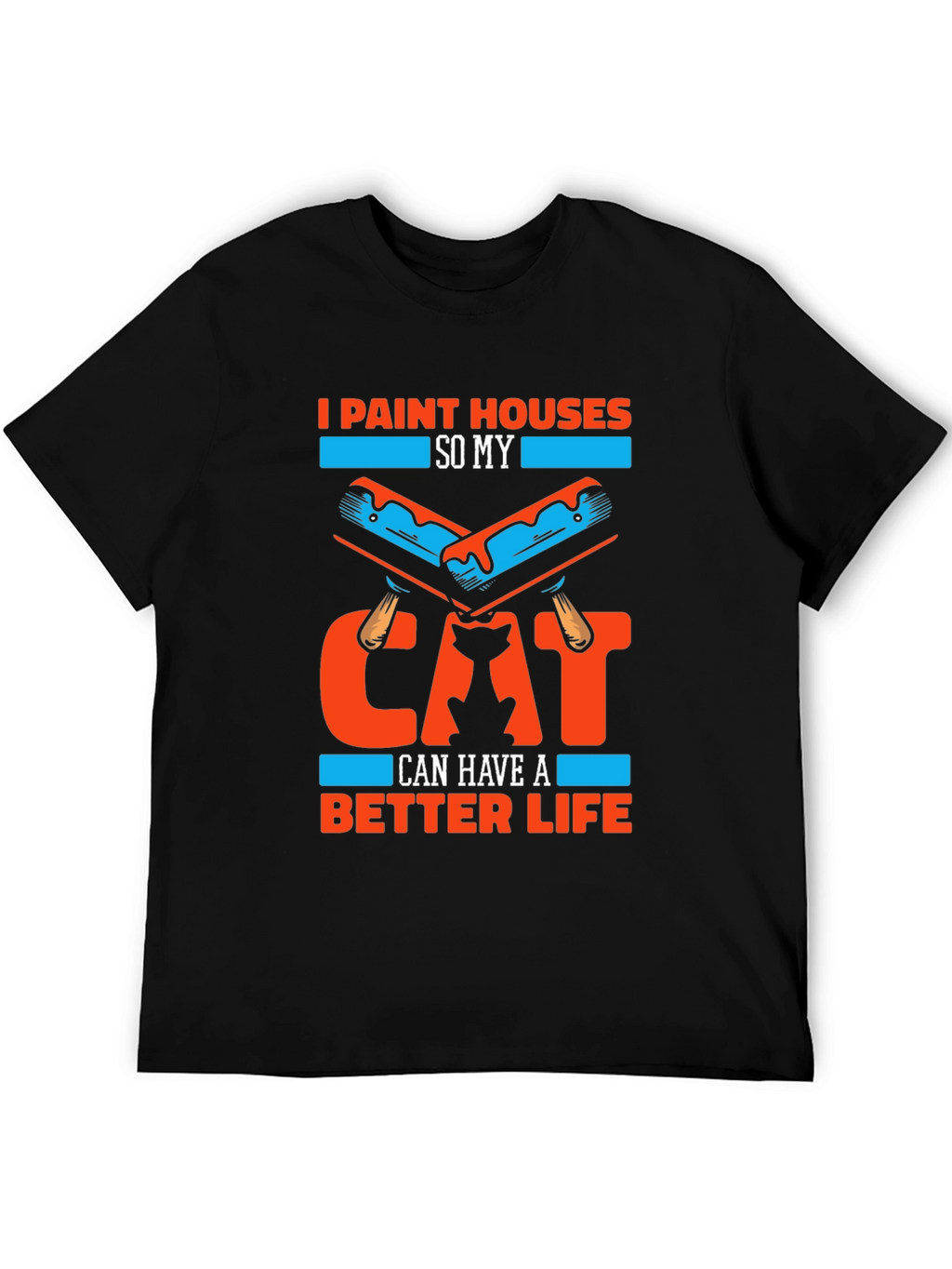 Funny Cat Lover Painter T-Shirt