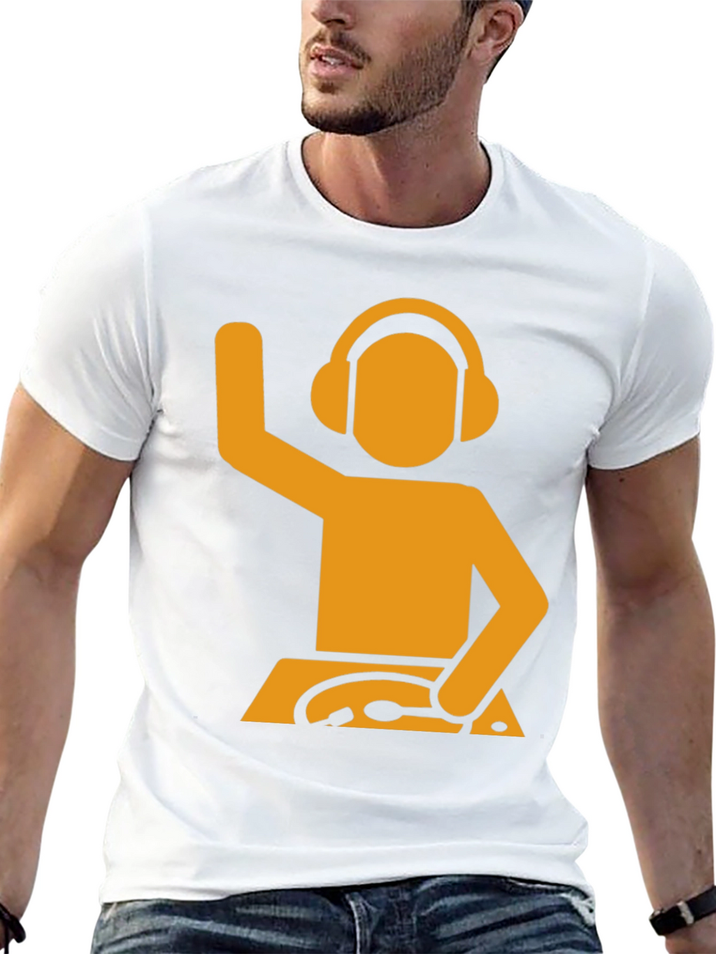 DJ Stick Figure Graphic Tee