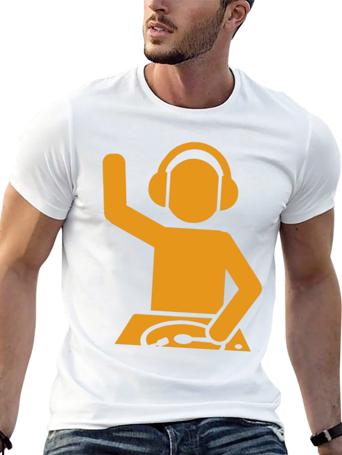 DJ Stick Figure Graphic Tee