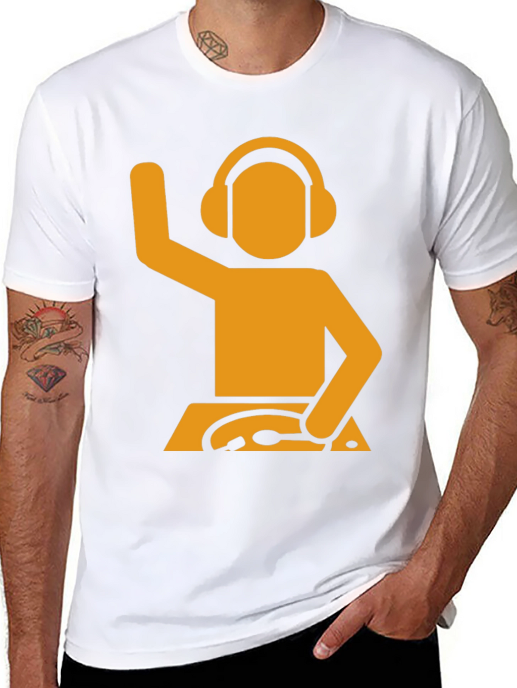 DJ Stick Figure Graphic Tee