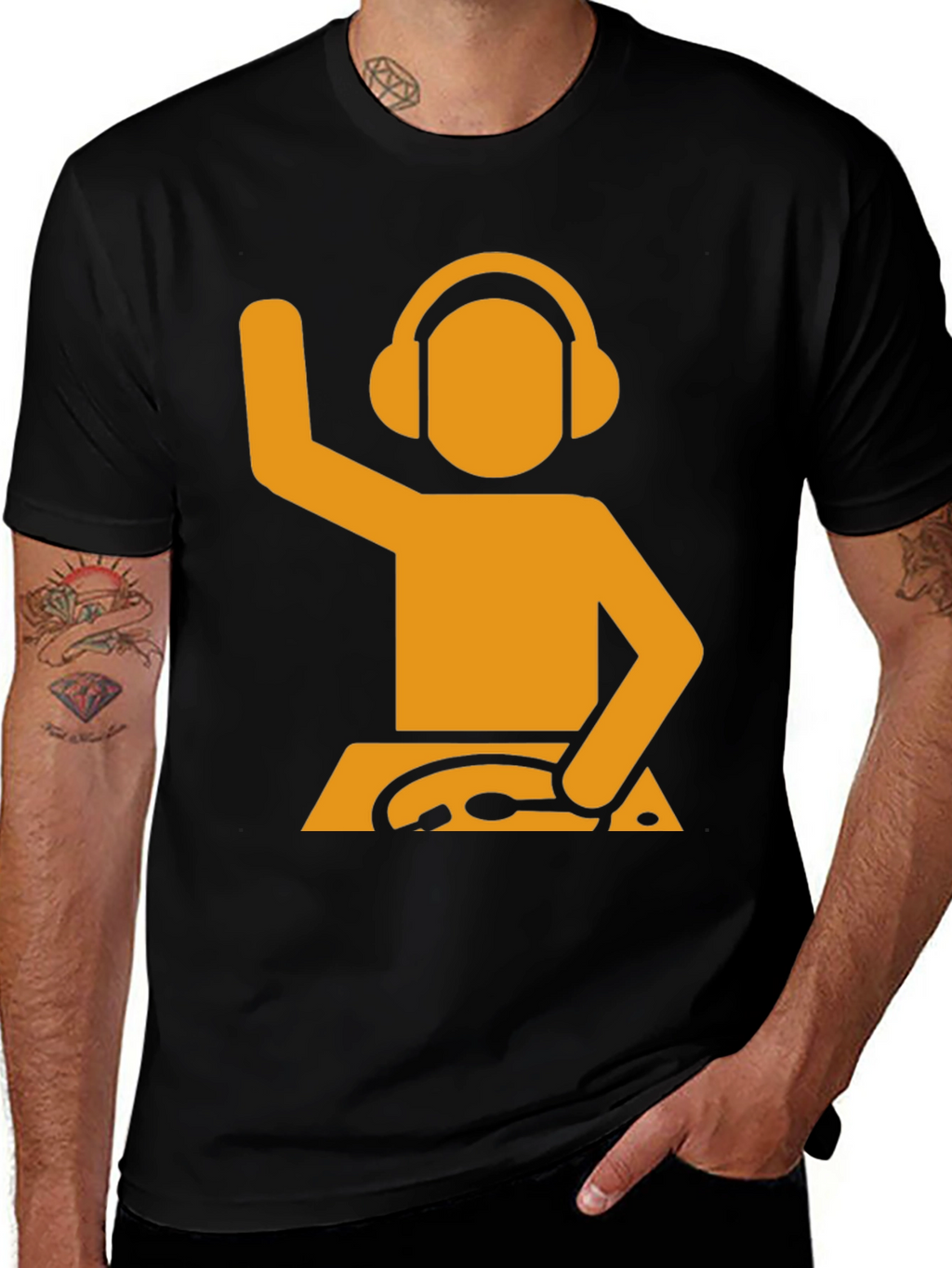 DJ Stick Figure Graphic Tee