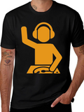 DJ Stick Figure Graphic Tee
