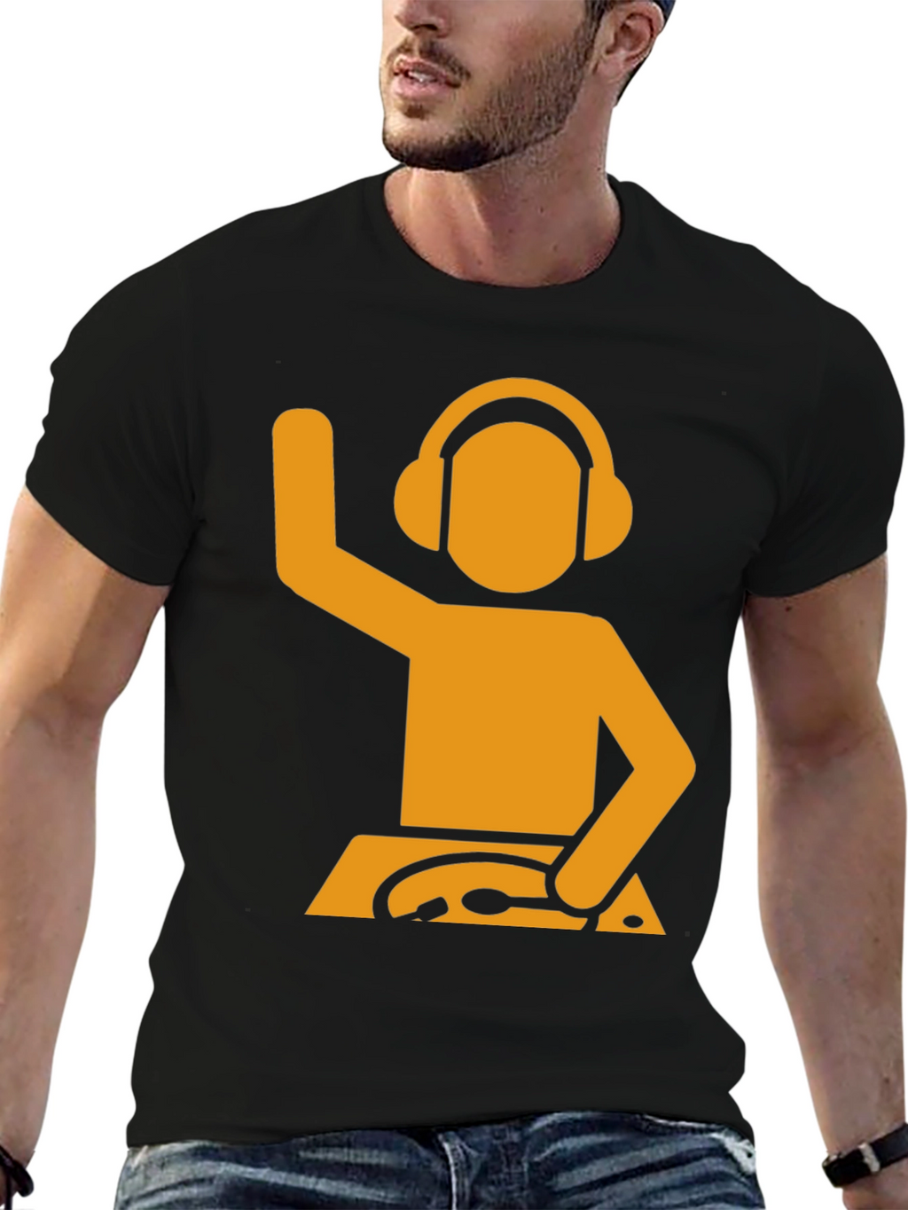 DJ Stick Figure Graphic Tee