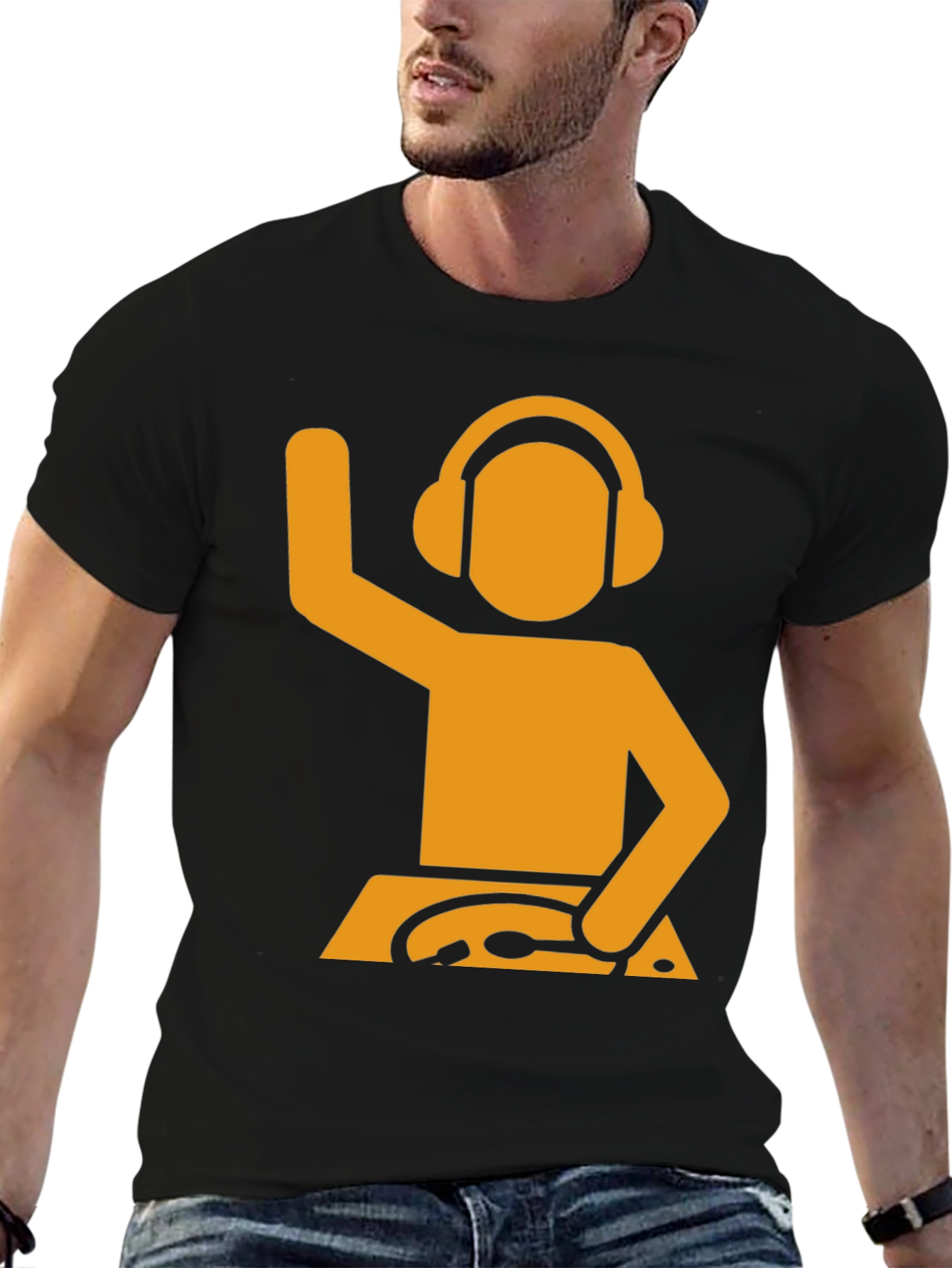 DJ Stick Figure Graphic Tee