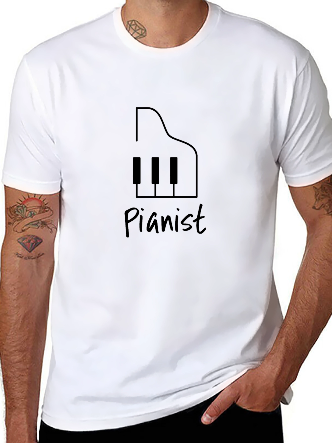 Pianist Graphic Tee - Music Lover Gift