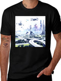 Futuristic City T-Shirt - Drone Vision