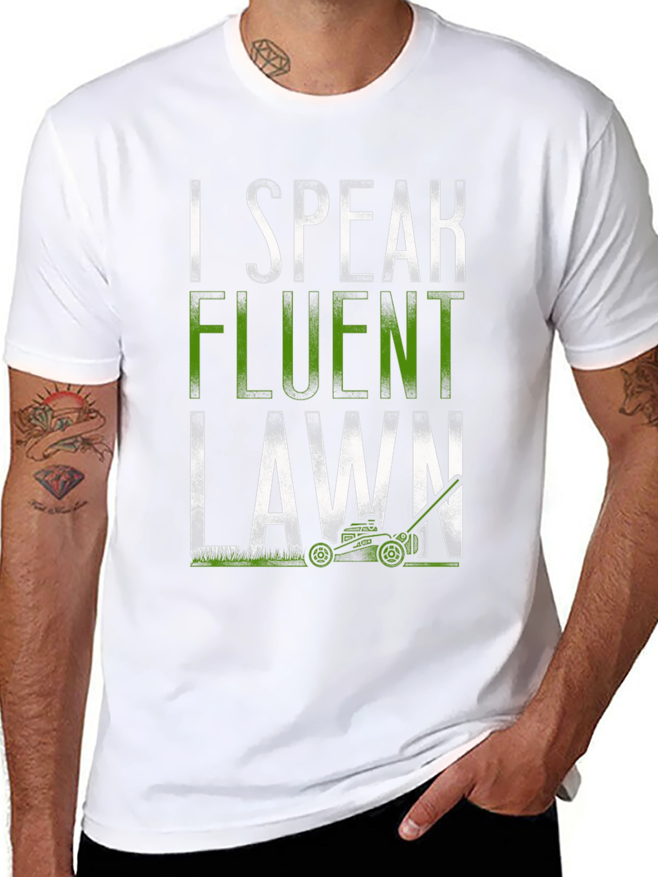 I Speak Fluent Lawn T-Shirt Funny Gardening