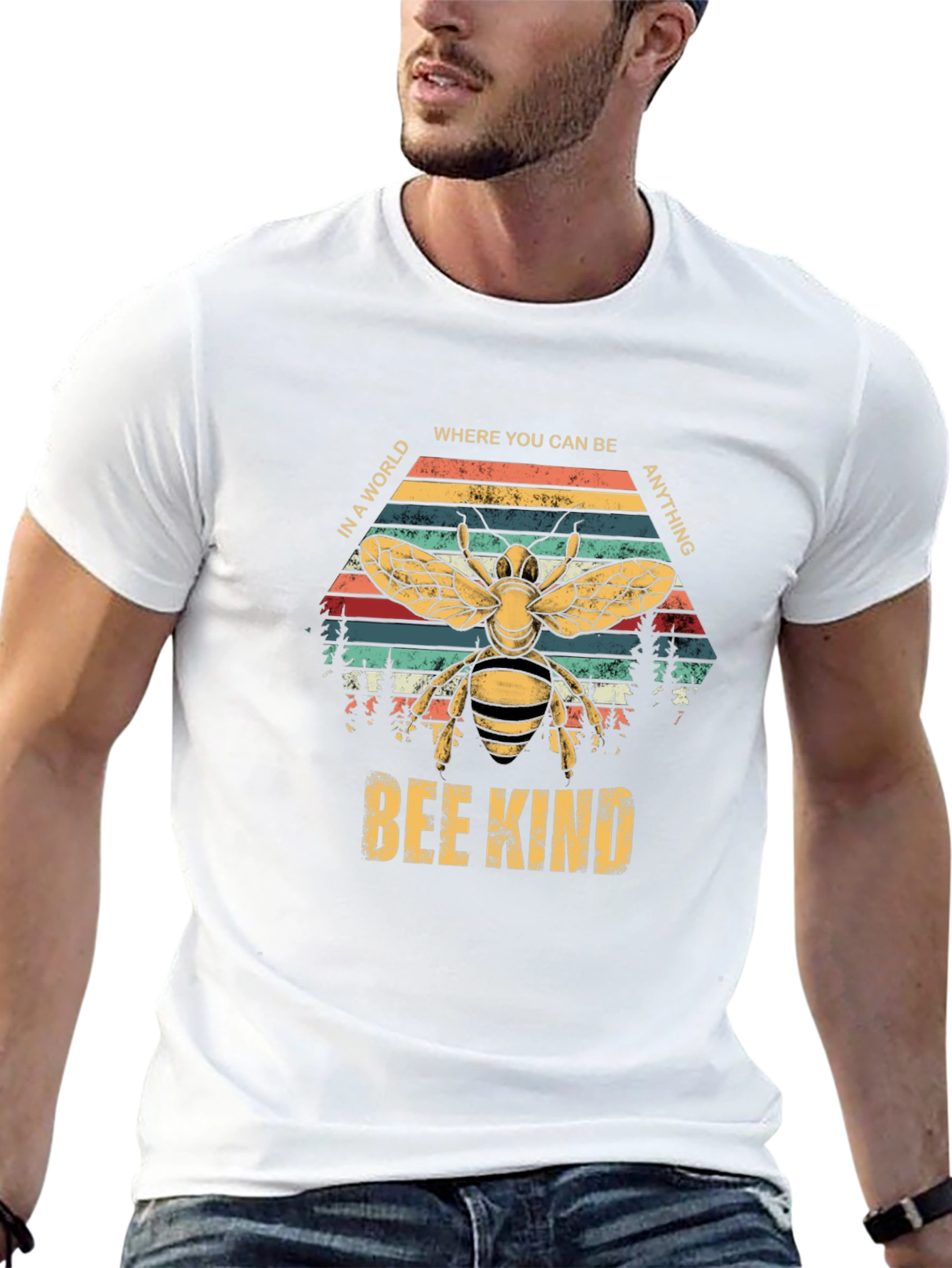 Bee Kind Graphic T-Shirt - Retro Style