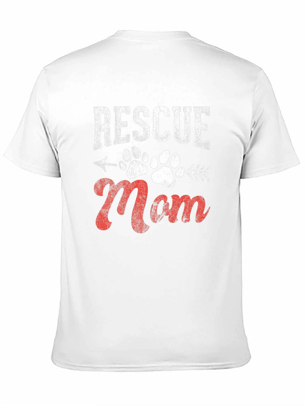 Rescue Mom Graphic Tee - Dog Paw Print