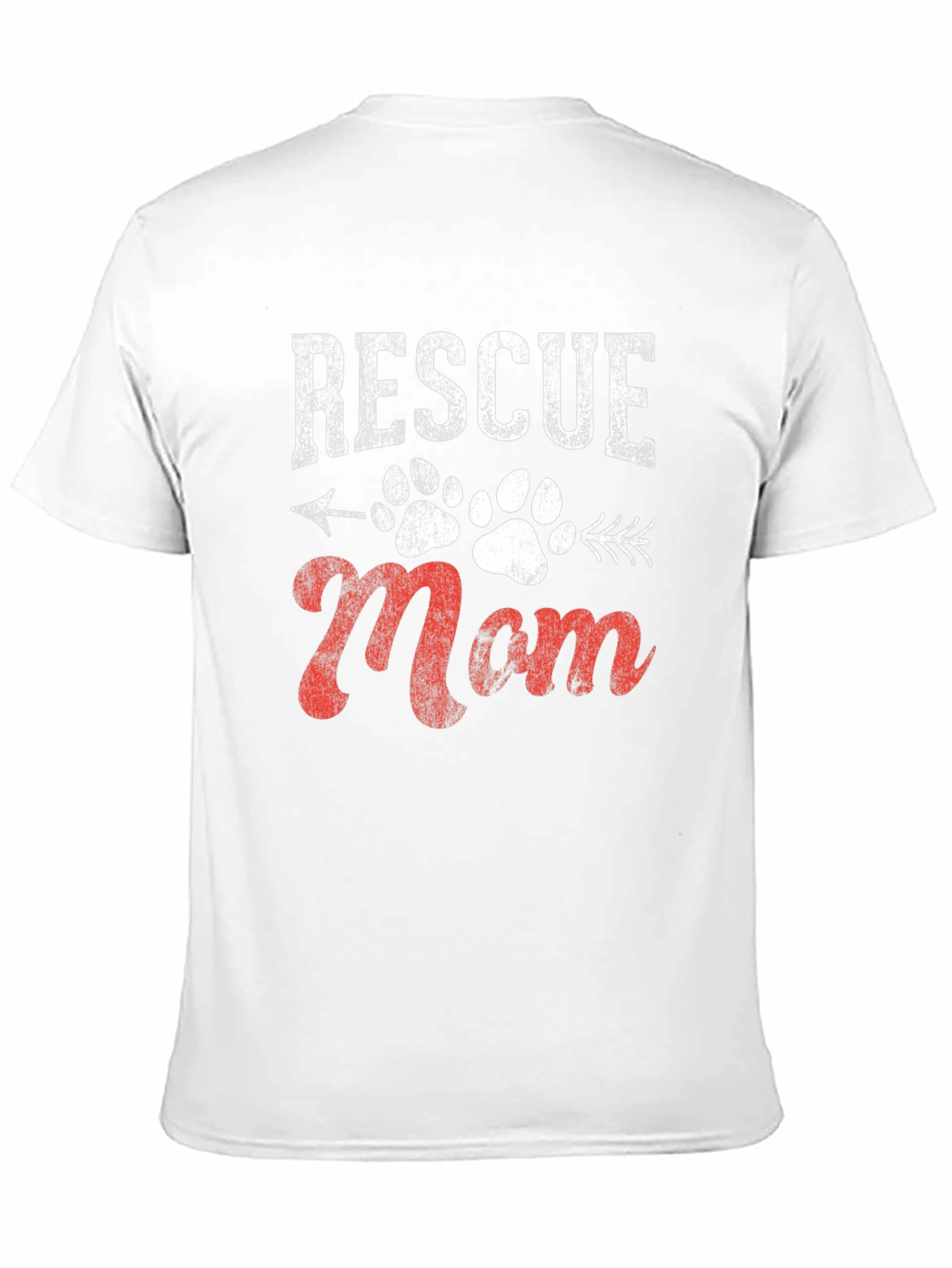 Rescue Mom Graphic Tee - Dog Paw Print