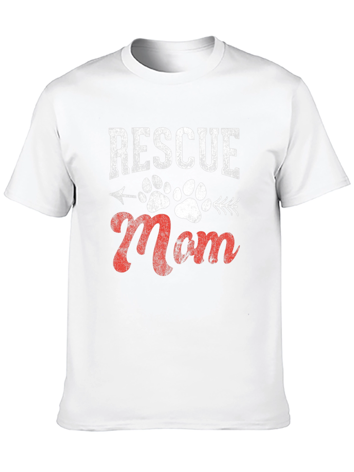 Rescue Mom Graphic Tee - Dog Paw Print