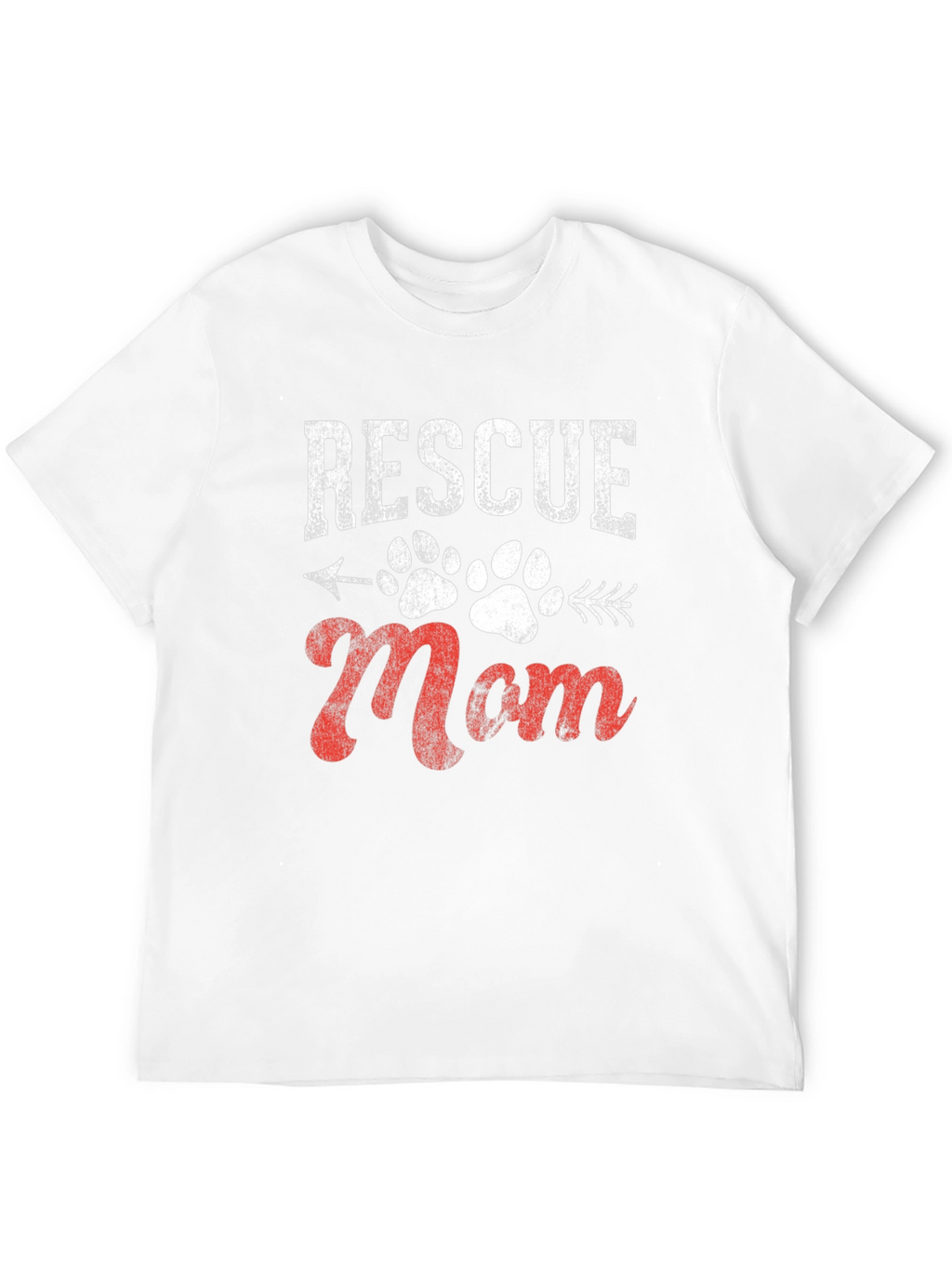 Rescue Mom Graphic Tee - Dog Paw Print