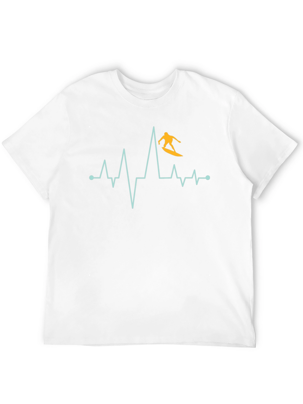 Surfer Heartbeat Graphic Tee - Black