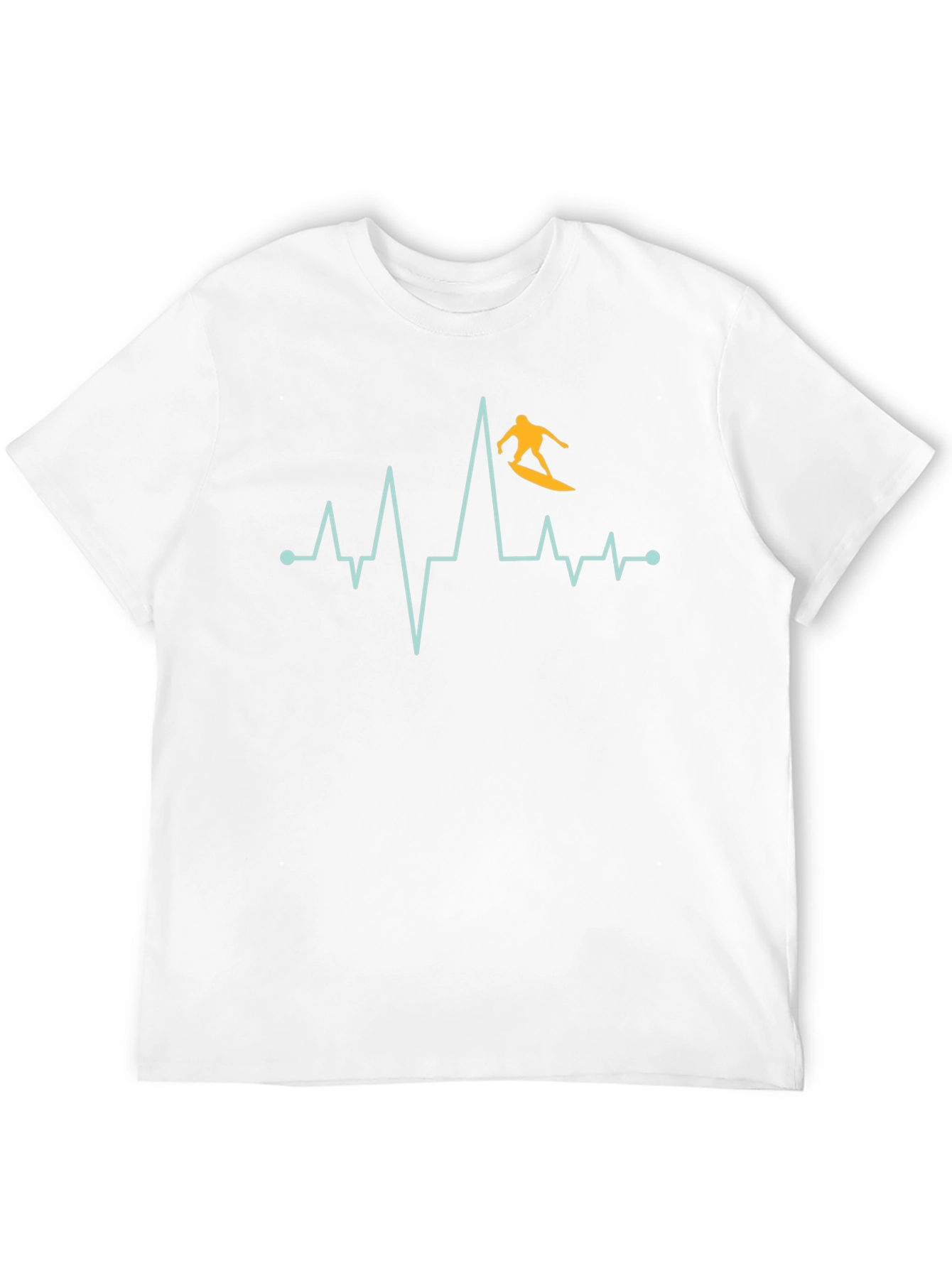 Surfer Heartbeat Graphic Tee - Black