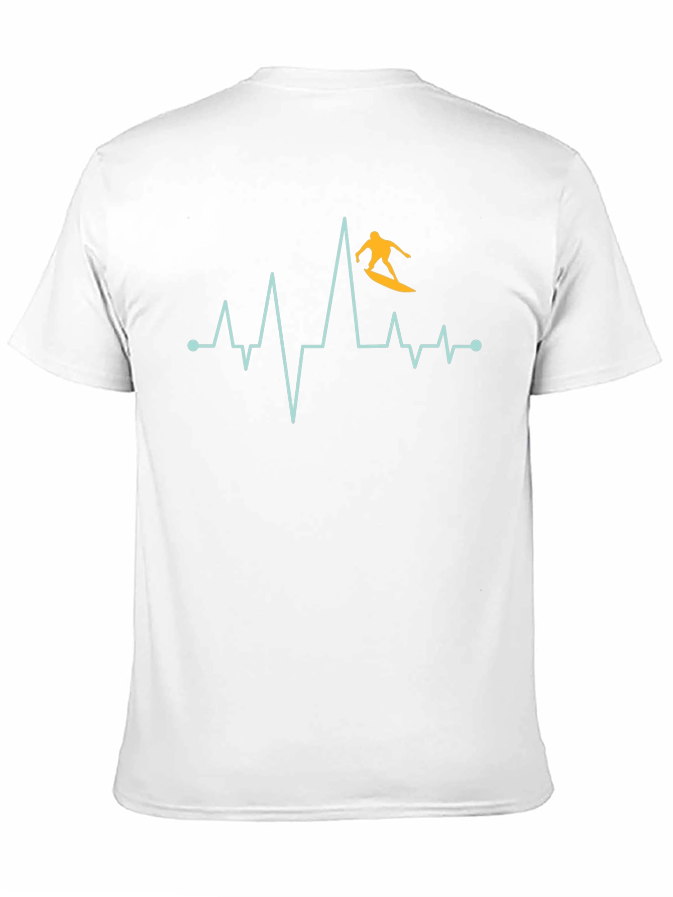Surfer Heartbeat Graphic Tee - Black