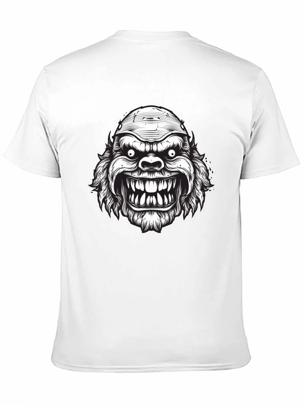 Monster Graphic Print Black T-Shirt