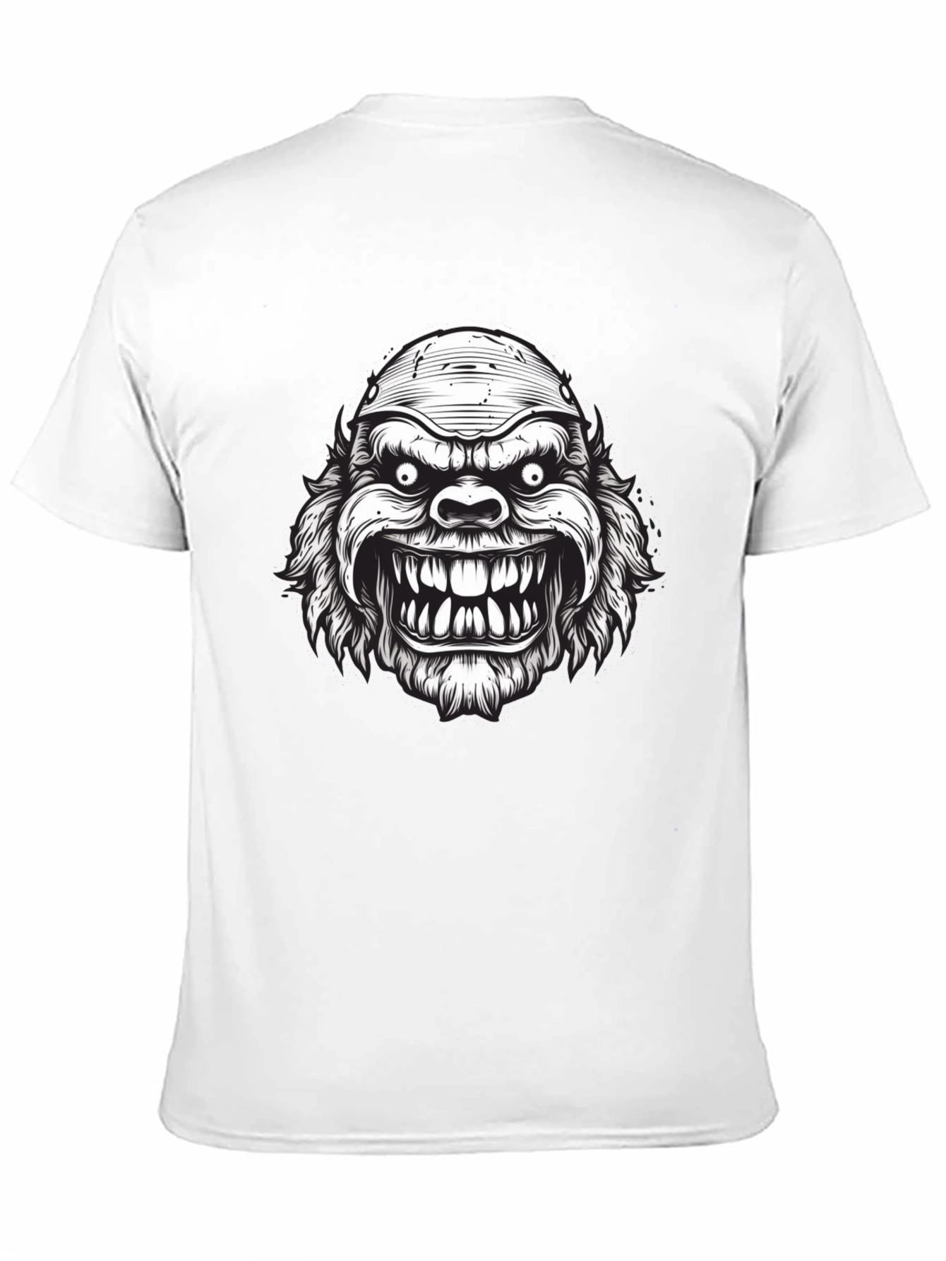 Monster Graphic Print Black T-Shirt