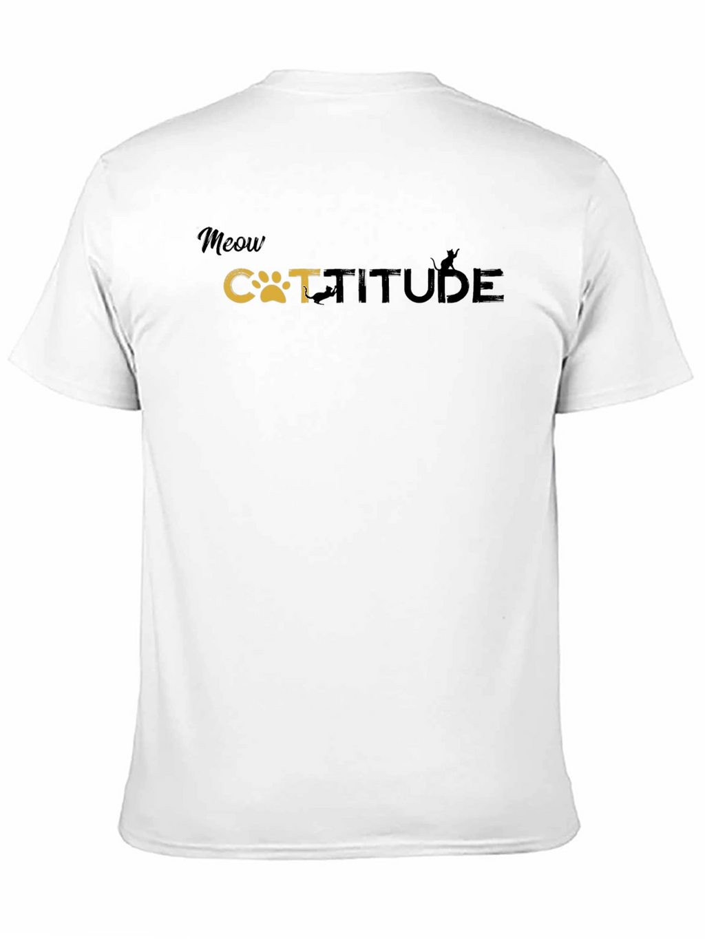 Meow Catitude Graphic Tee - Black