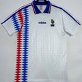 1994 France Away White Retro Soccer Jersey Front