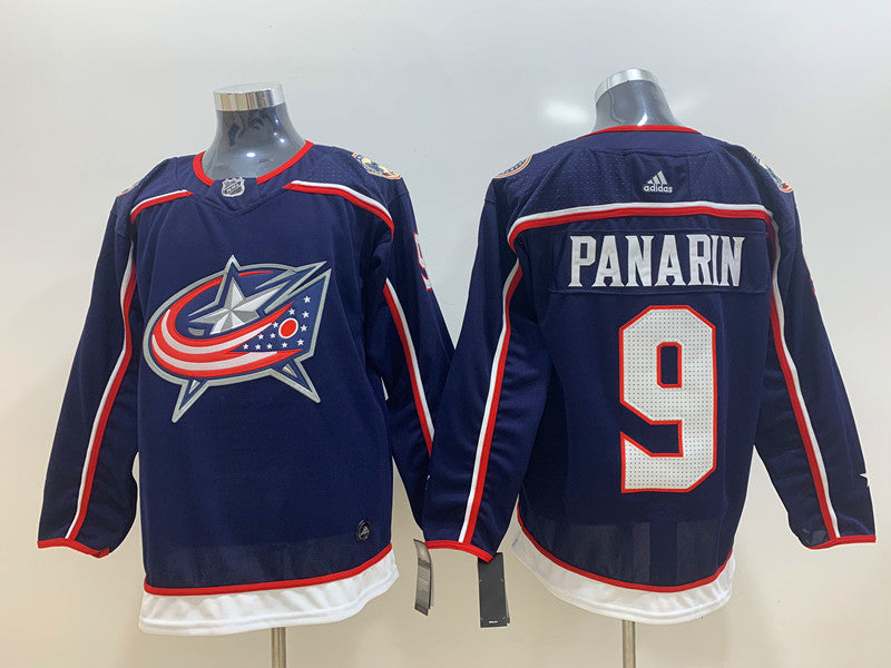Men's Columbus Blue Jackets Artemi Panarin #9 Navy Home Breakaway Player Jerseys