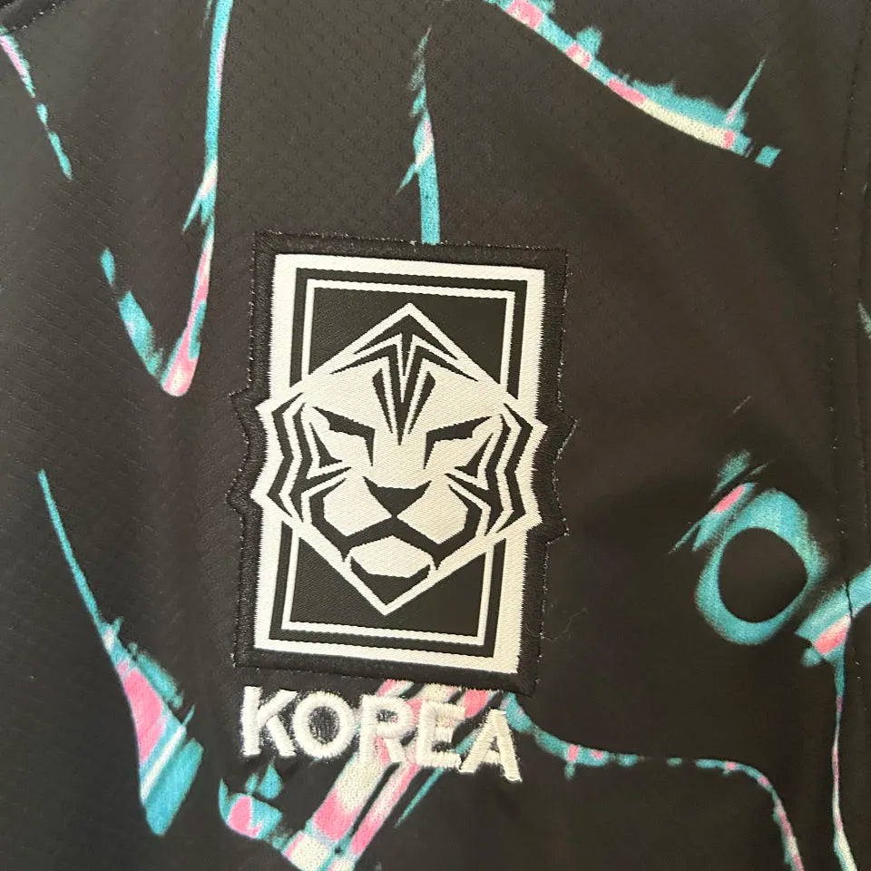 2024/25 South Korea Away Black Fans Soccer Jersey Detail 2