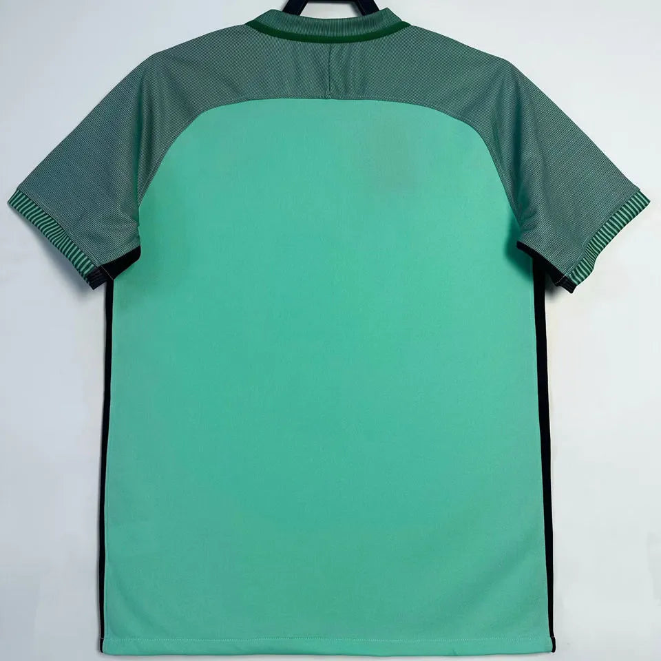 2016 Portugal Away Retro Soccer Jersey Back