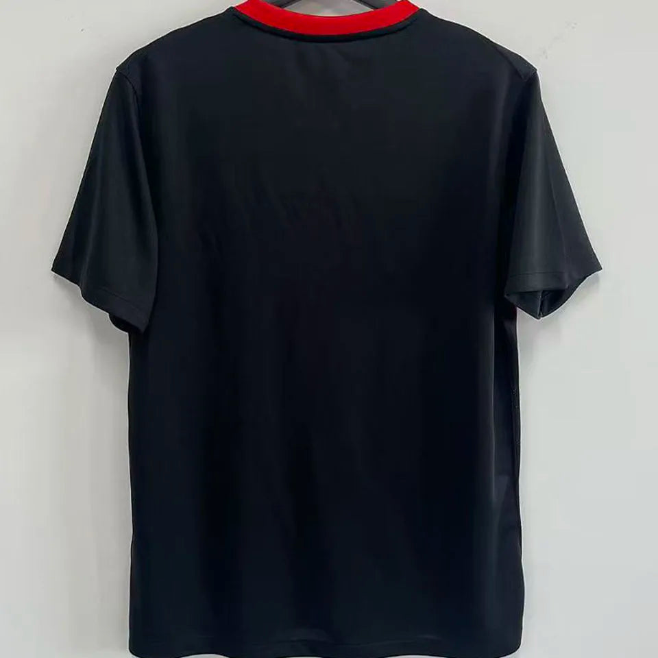 2015 Portugal Away Black Retro Soccer Jersey Back