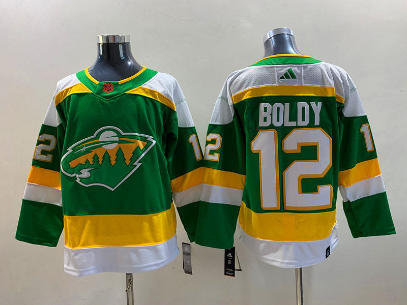 Men's Minnesota Wild Matthew Boldy #12 Green Breakaway Player Jerseys
