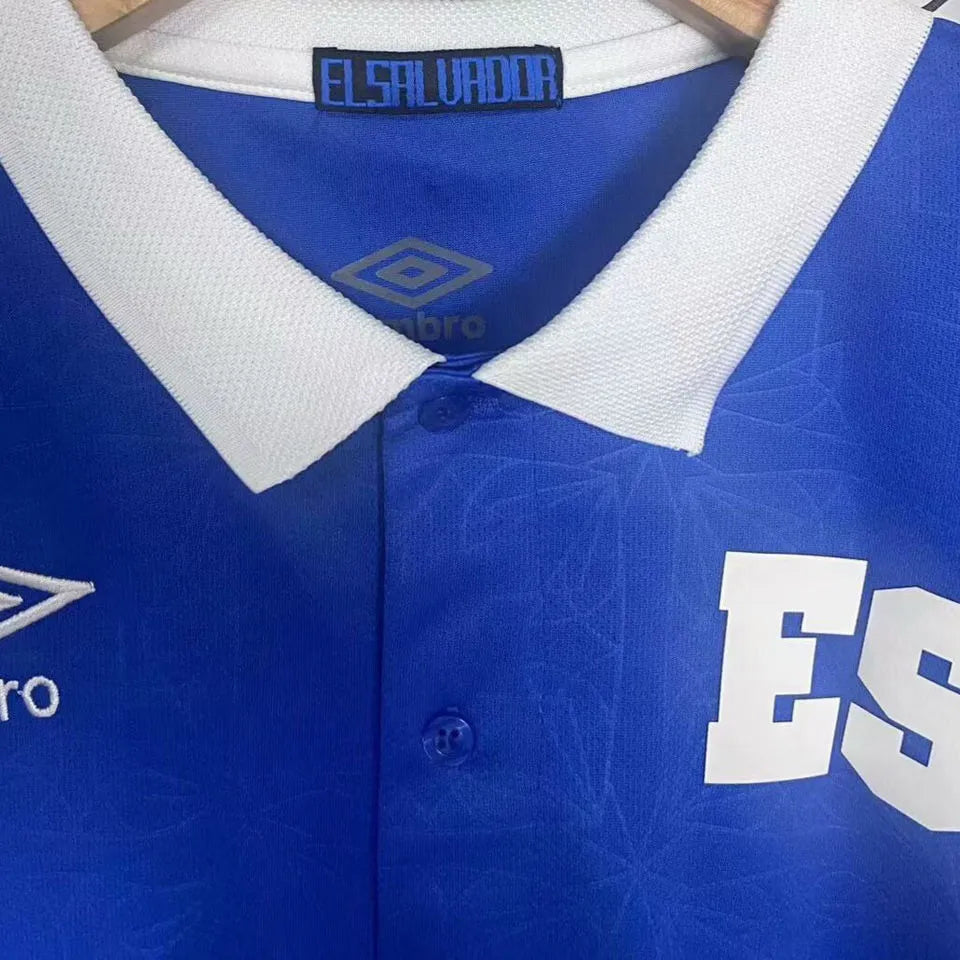 2025/26 EL Salvador Home Blue Long Sleeve Soccer Jersey 萨尔瓦多 Detail 1