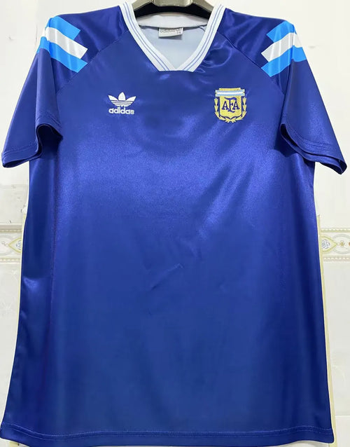 1991/93 Argentina Away Blue Retro Soccer Jersey Front