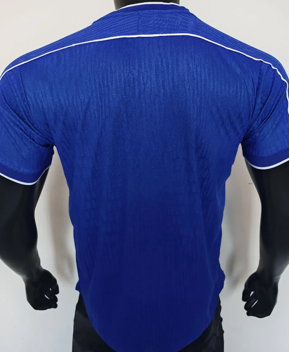1998 Brazil Away Blue Retro Player Version Soccer Jersey 球员版 Back