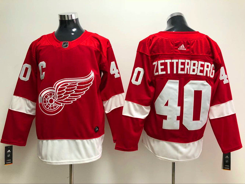 Men's Detroit Red Wings Henrik Zetterberg #40 Red Home Breakaway Jerseys