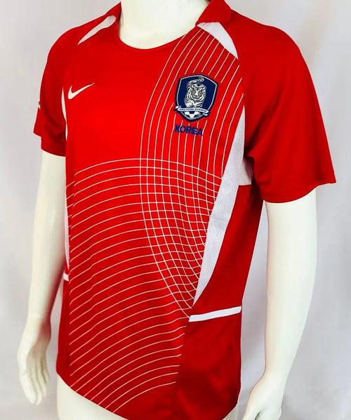 2002 South Korea Home Red Retro Soccer Jersey Front