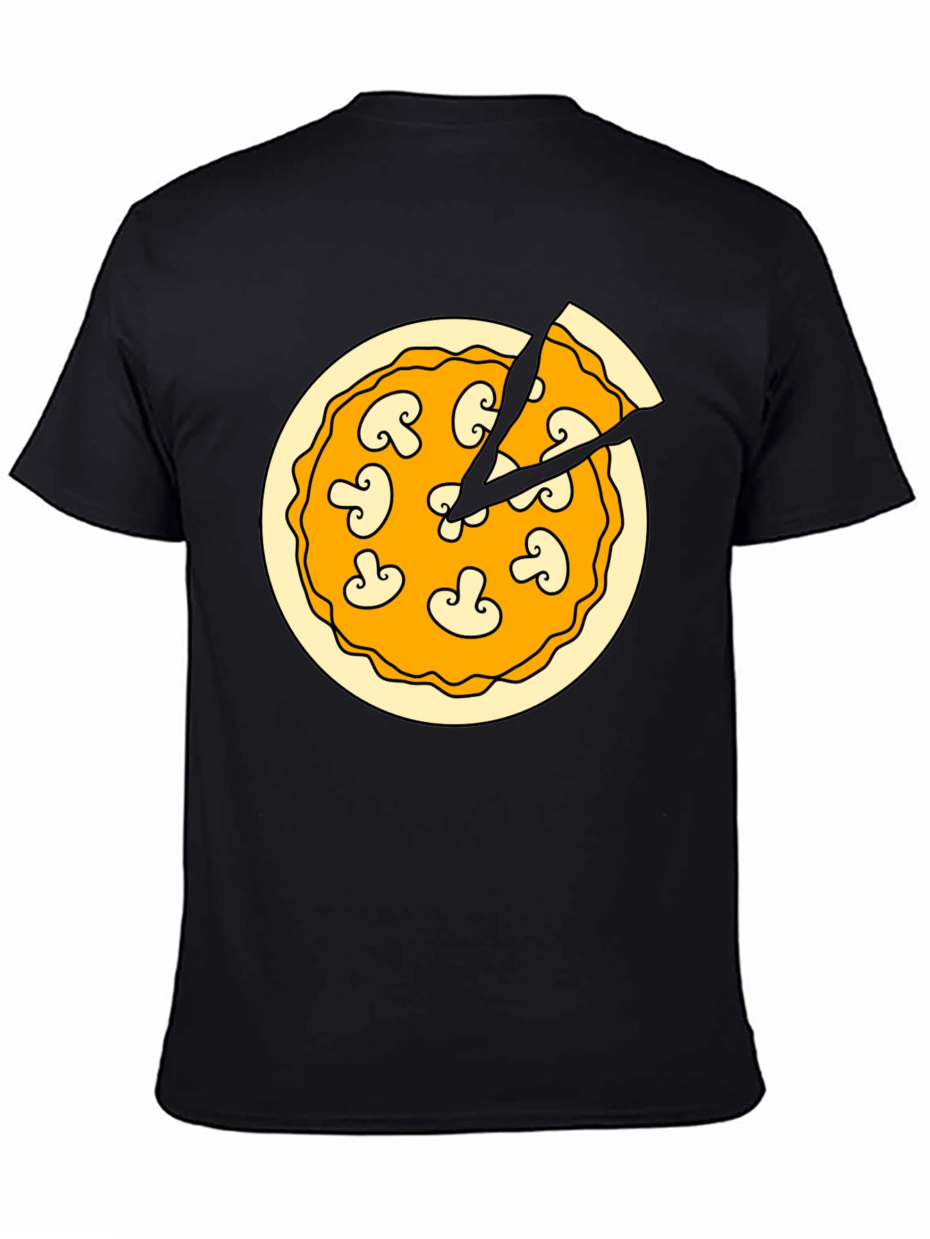 Pizza Time T-Shirt - Black Graphic Tee