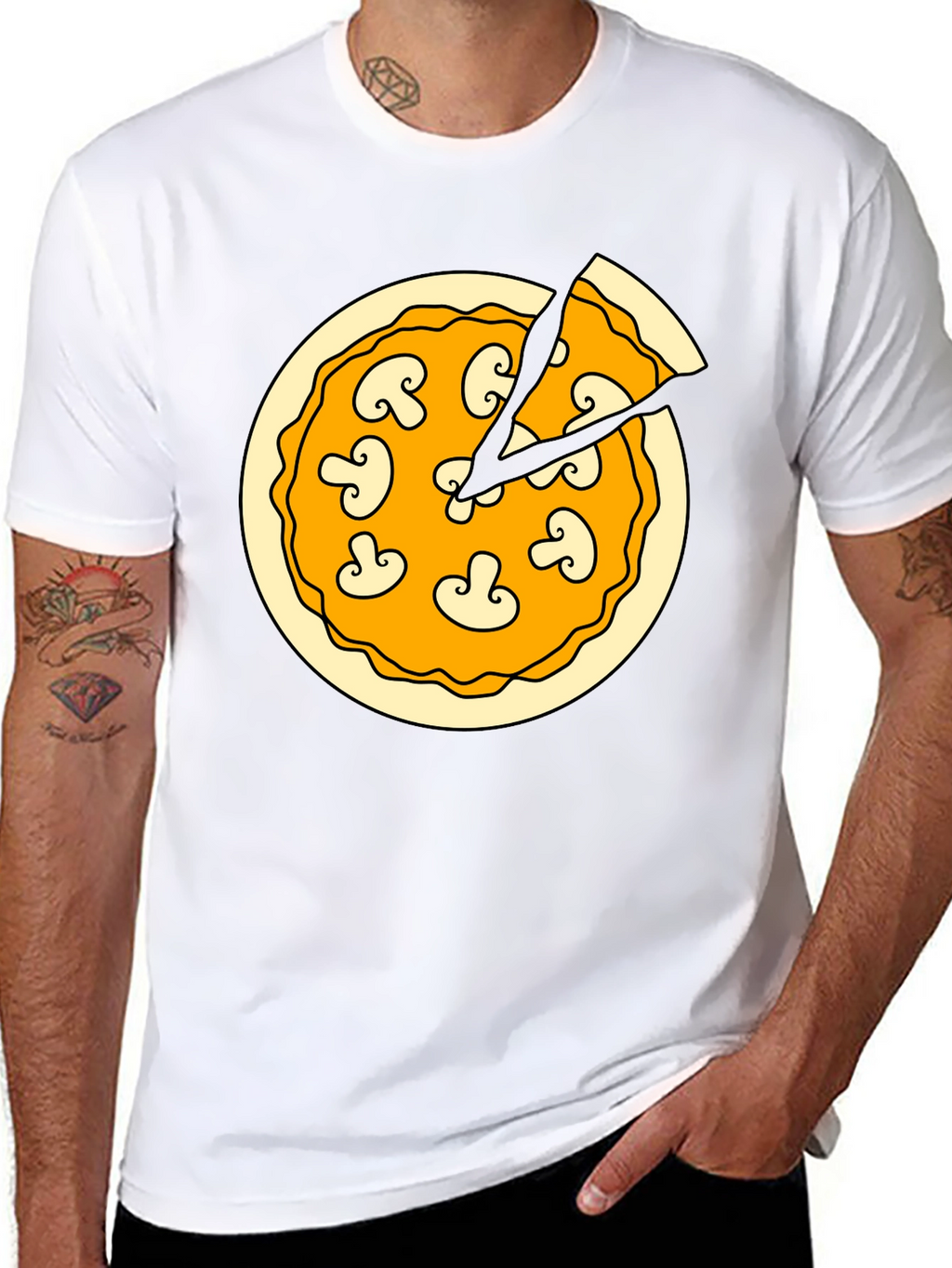 Pizza Time T-Shirt - Black Graphic Tee